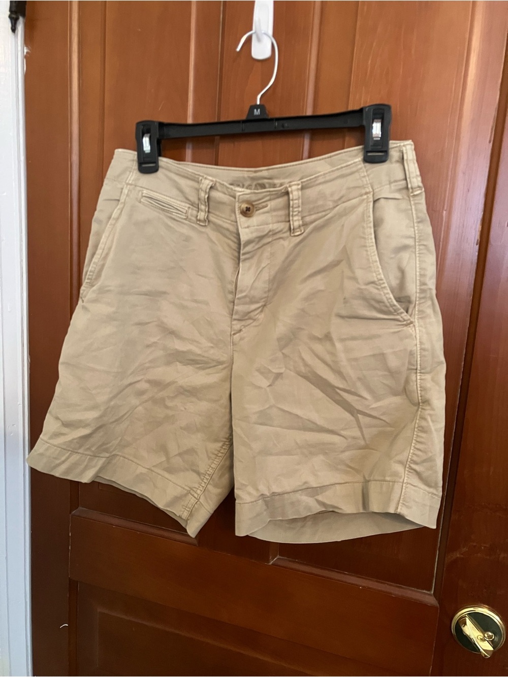 American Eagle Outfitters Khaki Cotton Twill Shorts